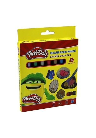 Play-Doh Ke016 6 Renk Metalik Keçeli Kalem