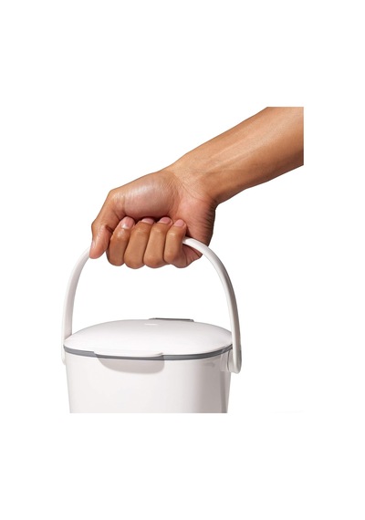 Good Grips Kompost Kovası, Beyaz, Koku Geçirmez Çöp Kutusu, Mutfak İçin, 2,8 L