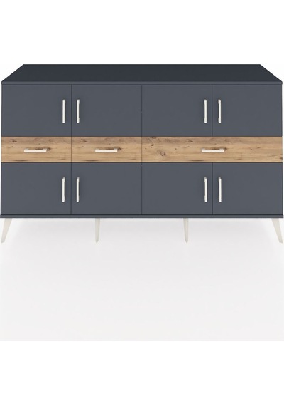 Hyperion Konsol 5 Raflı 3 Çekmeceli 8 Kapaklı 176x44x99 Antrasit- Antrasit-antrasit/çam Hyperion Konsol 5 Raflı 3 Çekmeceli 8 Kapaklı 176x44x99 Antrasit- Antrasit-antrasit/çam