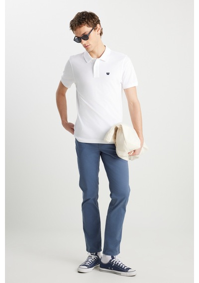 Wrangler Erkek Polo Yaka T Shirt Mw7d5k4xx2t989 Beyaz Beyaz