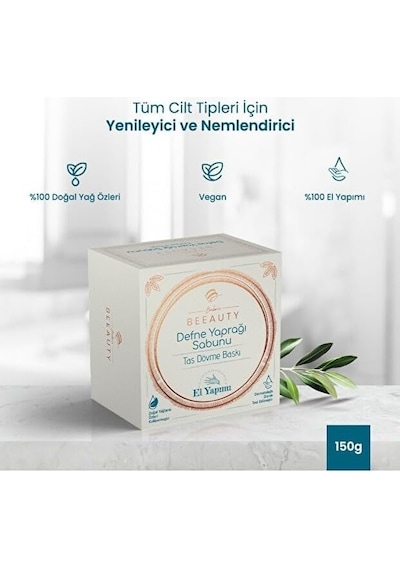 Beeauty Taş Dövme Sabun Yaprağı Acı Badem