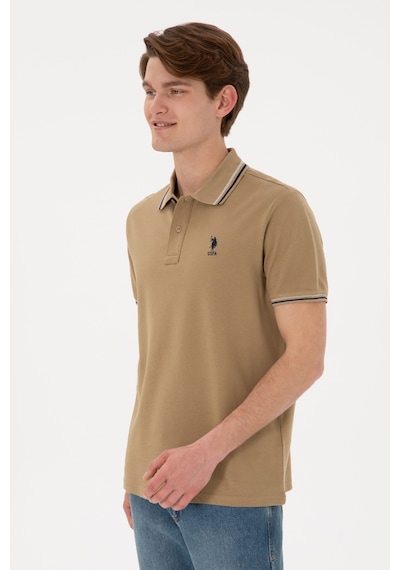 U.S. Polo Assn. Erkek Regular Fit Polo Yaka Haki Basic Tişört 50306011-VR027