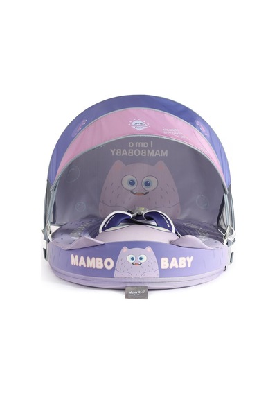 Mambobaby Yüzme Simidi - Purple Monster, Emniyetli, Gölgelikli Ve Ayak Destekli