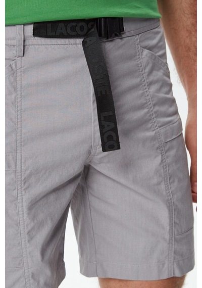 Lacoste Men's Regular Fit Cotton Bermuda Shorts Grey Erkek Pamuklu Bermuda Şort Gri