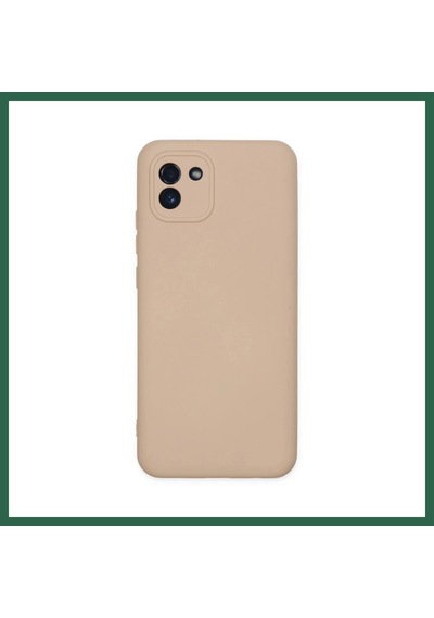 Bezos Samsung Galaxy A03 Uyumlu Kılıf Nano İçi Kadife Silikon - Pudra Bzs01