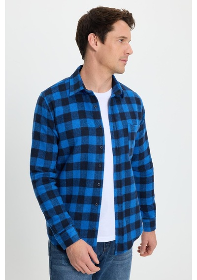 Tudors Erkek Slim Fit Dar Kesim Uzun Kollu Cepli Kareli Dama Desenli Kışlık Oduncu Gömlek-41695 Çok Renkli Tudors Erkek Slim Fit Dar Kesim Uzun Kollu Cepli Kareli Dama Desenli Kışlık Oduncu Gömlek-41695 Çok Renkli