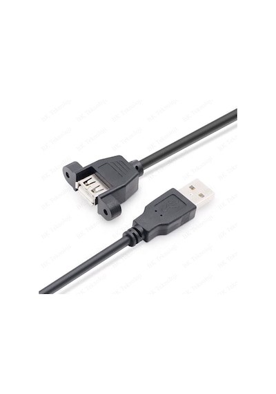 Panel Tipi Vidalı USB 2.0 Uzatma Kablosu-1 Metre