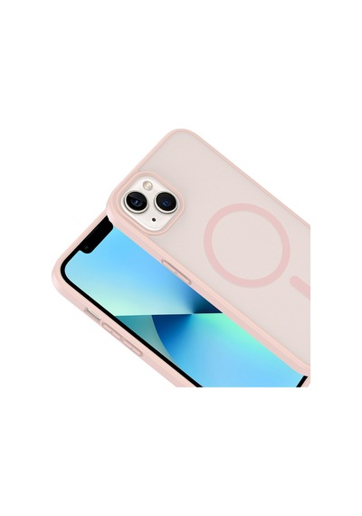 Ardemix Apple iPhone Uyumlu 14 Kılıf M-safe Şarj Özellikli Zore Babet Kapak - Gri