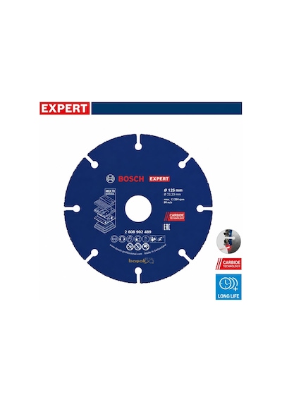 Bosch Expert 125 Mm Taşlama İçin Ahşap Ve Çok Amaçlı Kesme Diski 2608902489