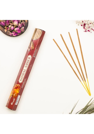 Aromatika Sandal Amber Aromalı Premium Çubuk Tütsü: