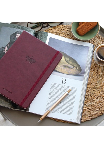 A5 Bullet Journal Noktalı Defter 140 Gr. 80 Yaprak Velvet Berry