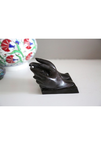 İki El Şeklinde Kartlık / Obje / Takı Standı 11 Cm