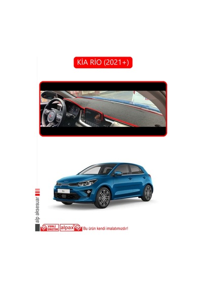 Kia Rio 2021+torpido Koruma Halısı Kırmızı Kenar