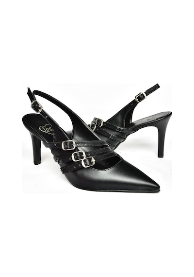 Fox Shoes R654218309 Siyah İnce Topuklu Kadın Ayakkabı Siyah