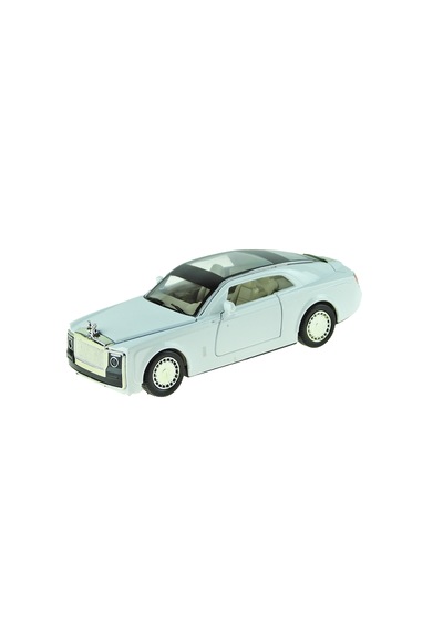 Çek Bırak Işıklı Sesli Oyuncak Metal Araba Phantom 13 Cm Beyaz