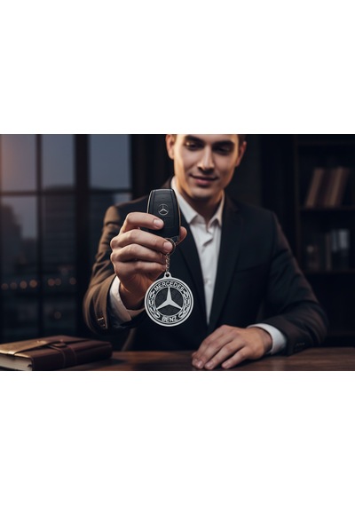 Mercedes Logo Anahtarlık 3d Baskı Mercedes Benz Uyumlu Şık Araç Anahtarlığı