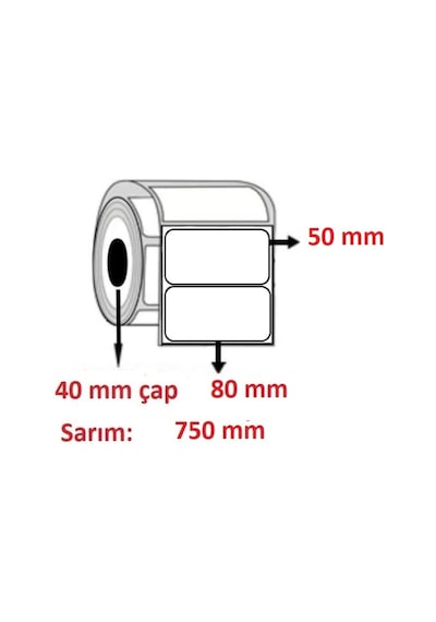 Özsaraç Etiket Pp Opak 50 x 80  750'Li