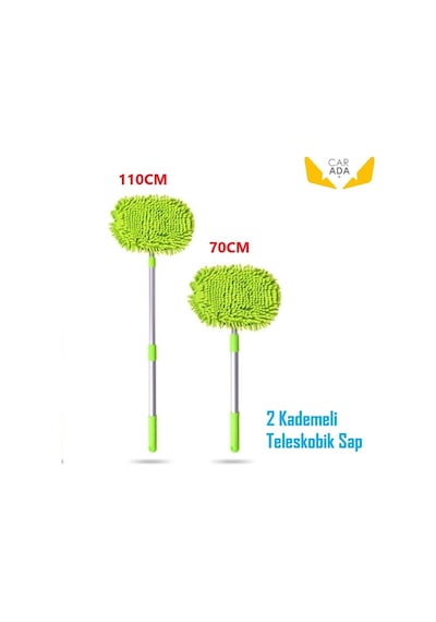 Çok Fonksiyonlu 2 In 1 Mikrofiber Araba Yıkama Fırçası Teleskopik Uzun Saplı Detay Fırçası