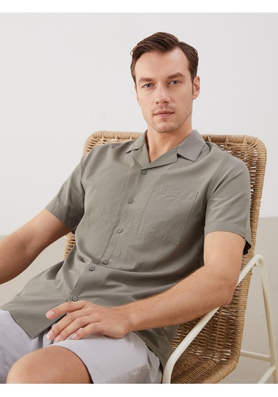 Lcwaıkıkı Classic Haki Regular Fit Modal Karışımlı Erkek Gömlek