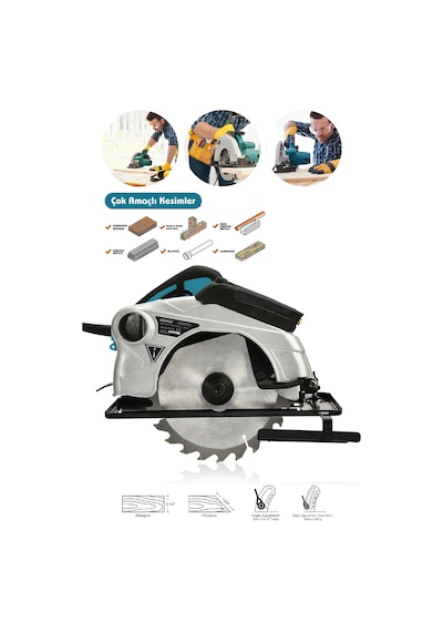 Assur 1400W Elektrikli Sunta Kesme 185 MM Daire Testere - 2343