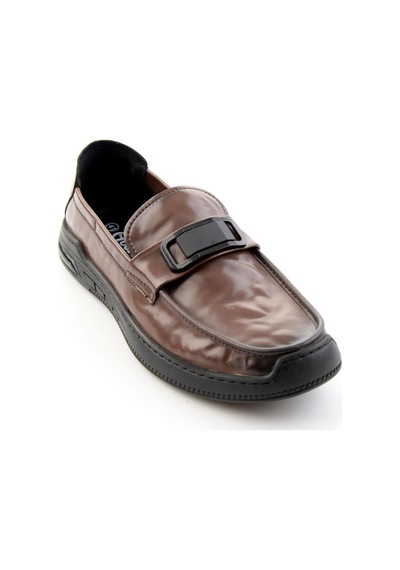 Kahve Hakiki Deri Erkek Loafer Ayakkabı E01185590203