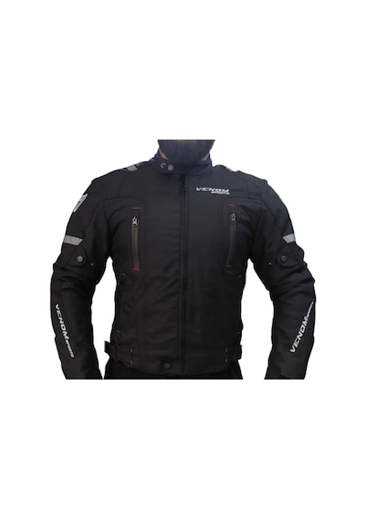 Venom Air Racing Motosiklet Montu 4 Mevsim Motorcu Touring Mont Siyah