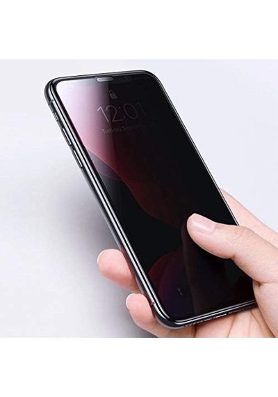 Apple İphone Uyumlu 11 6.1&apos &apos Privacy 5d Gizlilik Filtreli Cam Ekran Koruyucu Siyah