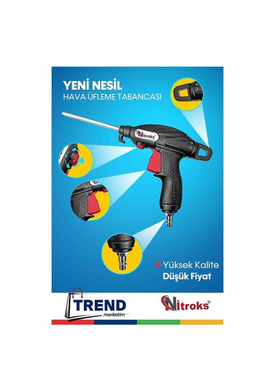 Yeni Nesil Ayarlanabilir Hava Üfleme Detay Tabancası Seti