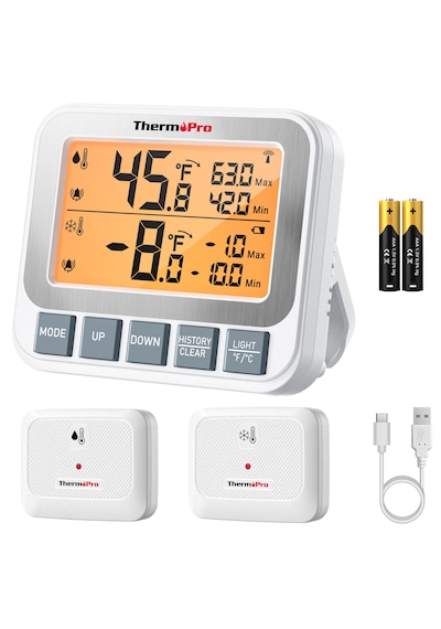 Thermopro Tp210 150m Sensörlü Derin Dondurucu Buzdolabı Max/min Sıcaklık Ölçer Termometre