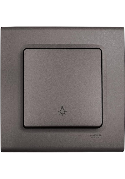 Linnera Life Antrasit Light Zil Anahtarı Çerçeveli
