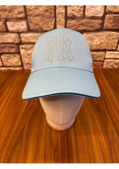 Hamze Ny Yankees New York Detaylı Beyzbol Gabardin Cap Şapka Buz Mavisi