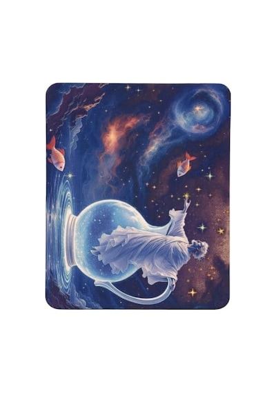 Tr Burç Desenli Tip Kaymaz Taban Optik Bilgisayar Notebook Mouse Pad Maus Pad Kova Burcu