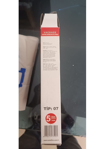 Fakir Elektrikli Süpürge Sms Toz Torbası Vacbags Tip: 7