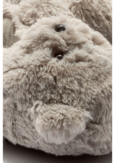 Twigy Teddy Kadın,garson Boy Hayvanlı Panduf Gri 36/41 AA0664