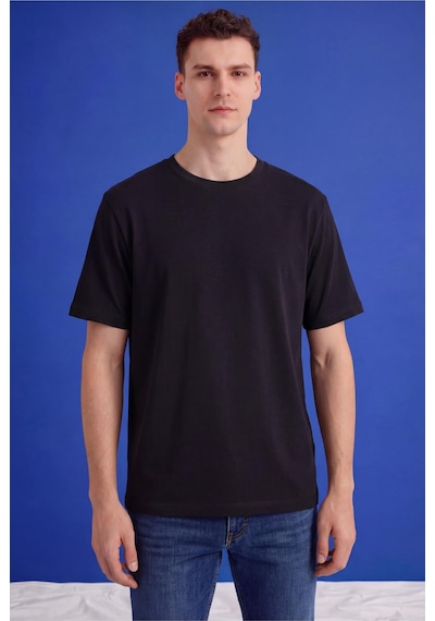Freemen Erkek Oversize Tişört Nefes Alan Yumuşak Dokulu Terletmeyen Rahat Kalıp Basic-399 Siyah
