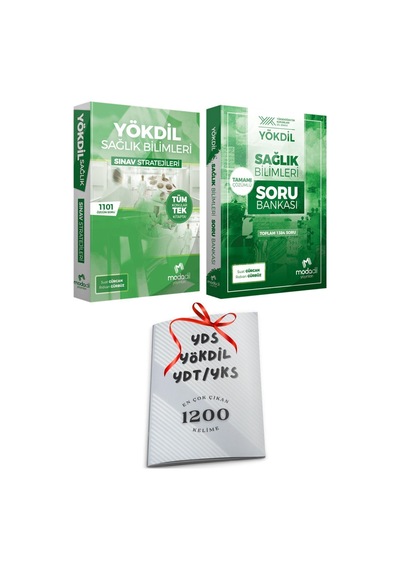 Yökdil Sağlık Sınav Stratejileri - Yökdil Sağlık Soru Bankası - En Çok Çıkan 1200 Kelime Hediyeli