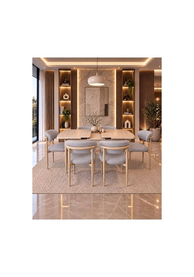 Sfm Serisi 80 X 130 Mutfak Masa Takımı Salon Takımı 6 Sandalyeli Masa Takımı Acıkgri - 924200989 Acıkgri Sfm Serisi 80 X 130 Mutfak Masa Takımı Salon Takımı 6 Sandalyeli Masa Takımı Acıkgri - 924200989 Acıkgri