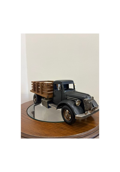 Kasa Detaylı Vintage Metal Kamyon Maketi Ev Ve Ofis Dekorasyon