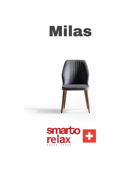 Smarto Relax Milas 2'li Yemek Masası Sandalye Seti - Ahşap Ayaklı, Gri Kumaş Gri