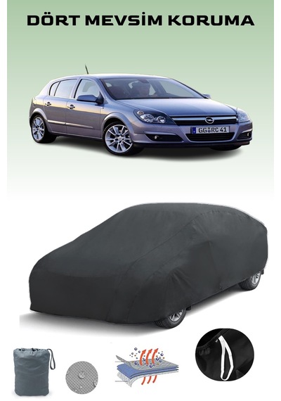 Siyah, Opel Astra 5 Kapılı 2004 - 2007, Araba Brandası, Oto Örtüsü, Araba Çadırı Siyah