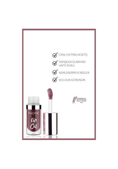 Note Cosmetique Lip Oil Nemlendirici ve Parlatıcı Dudak Bakım Yağı - 30 Deep Berry - Mor