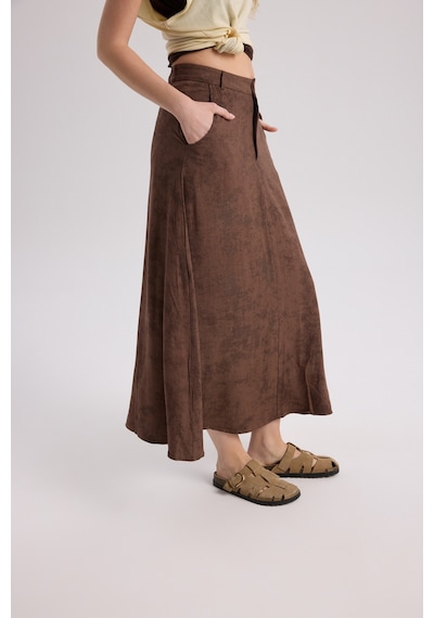 Mai Collection Mai Studios Co. Garias Cepli Uzun Batik Desenli Kahve Etek Kahve