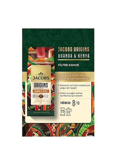 Jacobs Origins Uganda Ve Kenya Filtre Kahve 200 Gr JACOBS.023