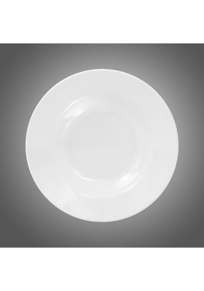19 Cm Melamin Çukur Tabak 12 Adet Beyaz