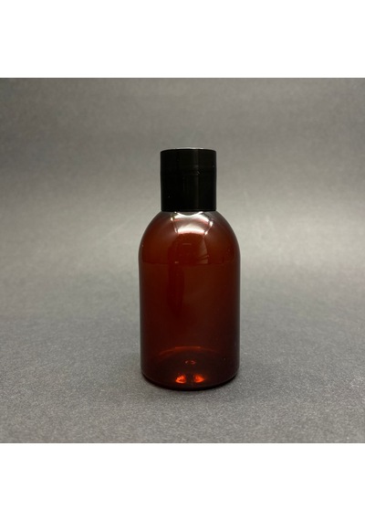 50 Cc Amber Pet Şişe - Siyah Kapaklı- 50ml Kahverengi Plastik Şi