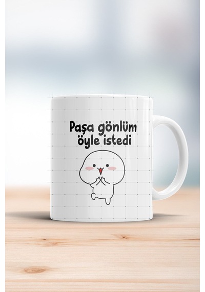 Paşa Gönlüm Öyle Istedi Kupa Bardak Beyaz