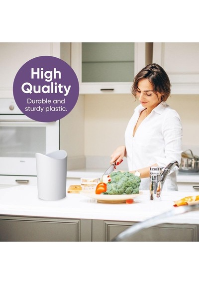 Küçük Plastik Banyo Çöp Kutusu Kapaklı 6 Litre, Beyaz Mini Çöp Kutusu 0,75 Galon, Modern Düz Kapaklı Ayak Pedallı Çöp Kovası, Banyo, Yatak Odası, Ofis, Çalışma Masası Altı, Yumuşak Kapanma Küçük Plastik Banyo Çöp Kutusu Kapaklı 6 Litre, Beyaz Mini Çöp Kutusu 0,75 Galon, Modern Düz Kapaklı Ayak Pedallı Çöp Kovası, Banyo, Yatak Odası, Ofis, Çalışma Masası Altı, Yumuşak Kapanma