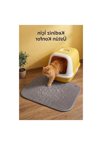 Kedi Tuvalet Önü Paspası, Çift Katmanlı, 50 X 50 Cm 2li