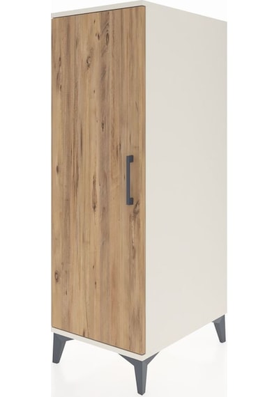 Kronos Dolap 2 Raflı Tek Çekmeceli Tek Kapaklı 44x59x134 Antrasit-çam Aytası
