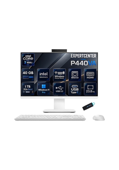 Asus ExpertCenter P440VA P440VA-KC38512W0DRNP18 Core 3-100U 40 GB 1 TB SSD 23.8'' W11P All In One Bilgisayar Asus ExpertCenter P440VA P440VA-KC38512W0DRNP18 Core 3-100U 40 GB 1 TB SSD 23.8'' W11P All In One Bilgisayar